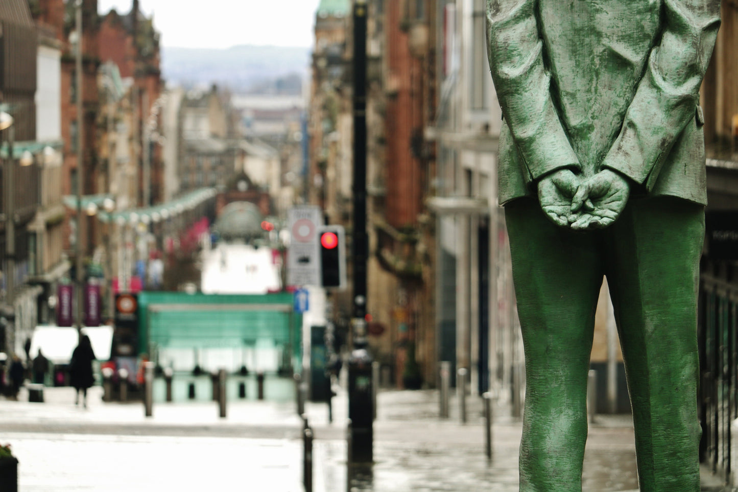 Glasgow Buchanan Street Donald Dewar Statue Photography Print