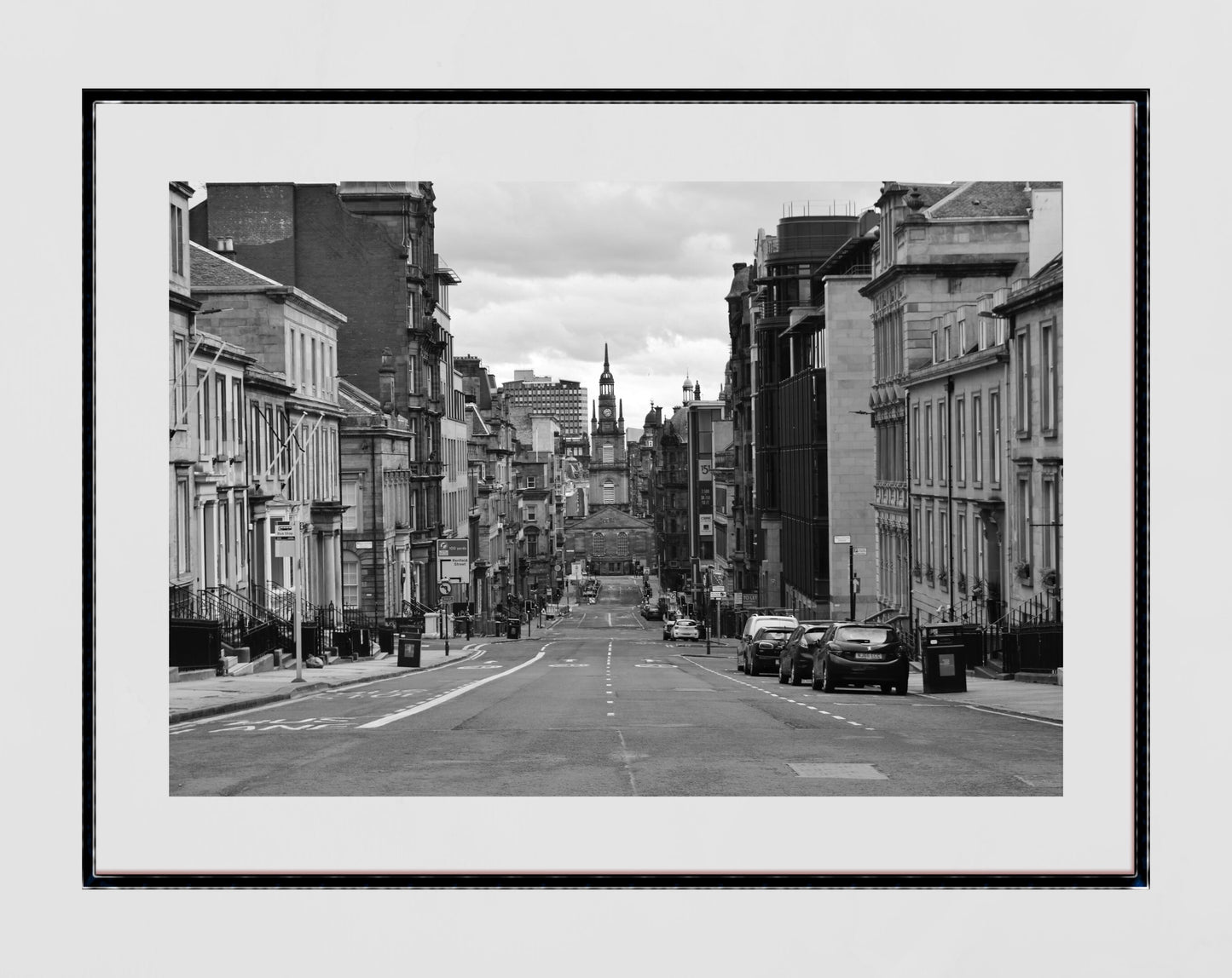 Glasgow Black And White Photography Print