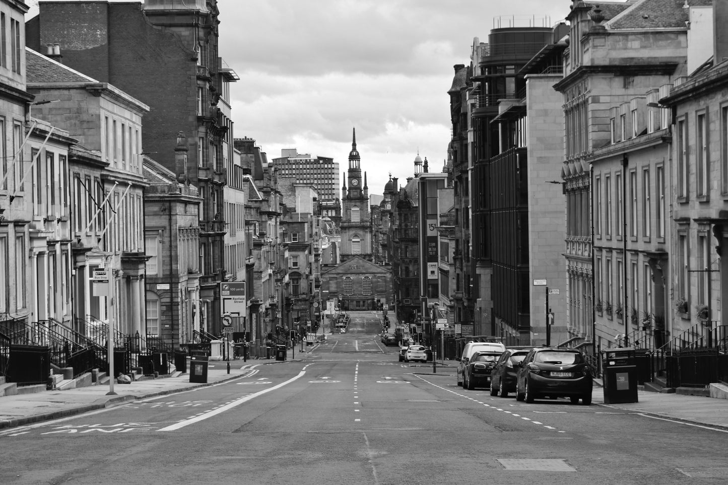 Glasgow Black And White Photography Print