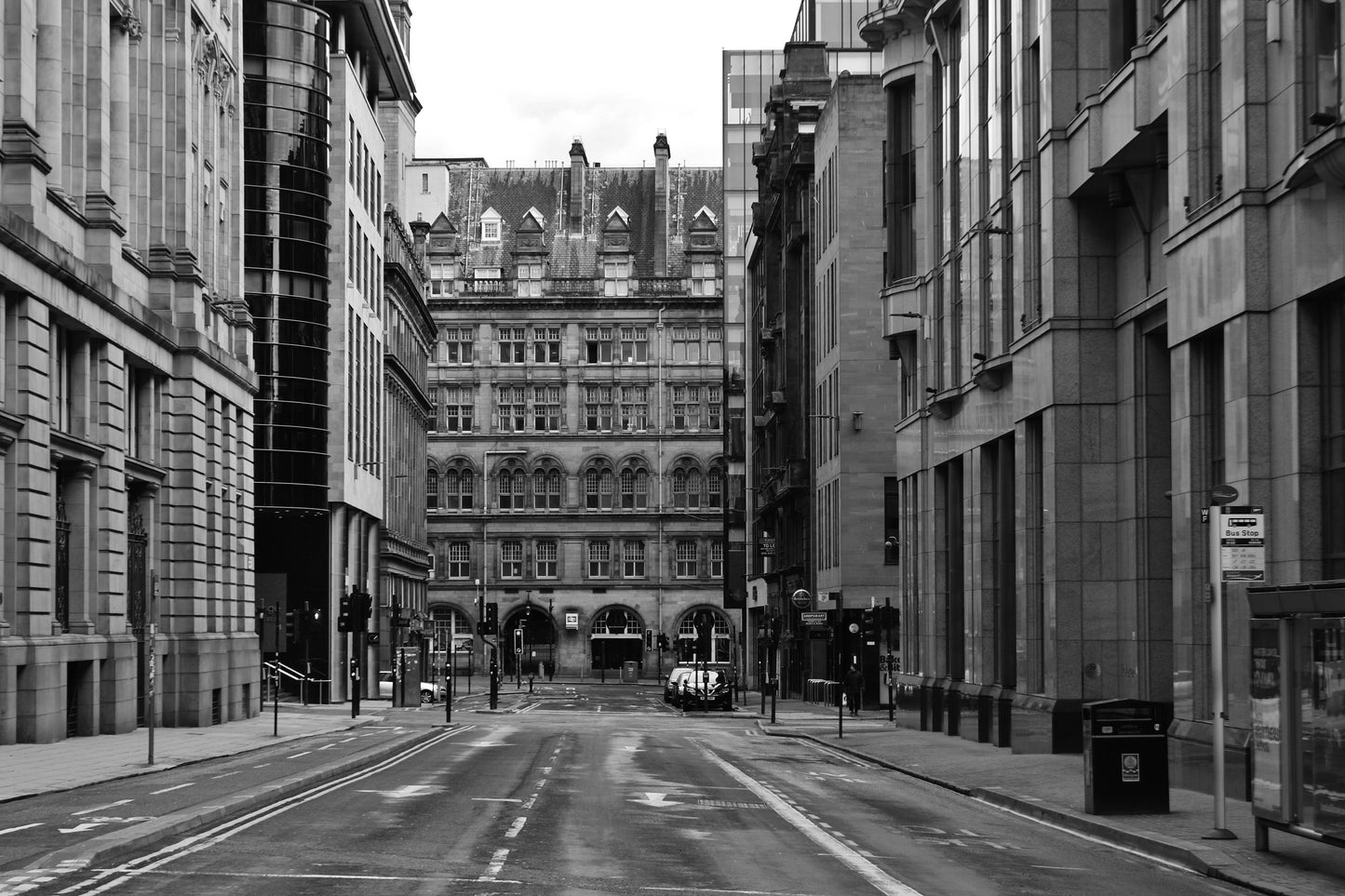 Glasgow Black And White Photography Poster