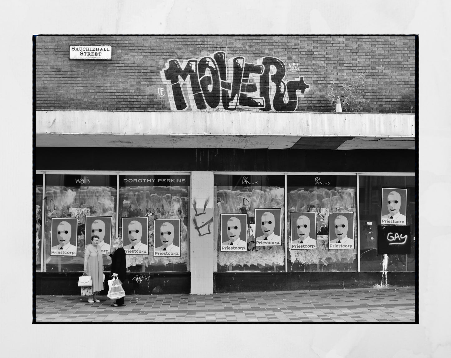 Glasgow Sauchiehall Street Black And White Photography Print