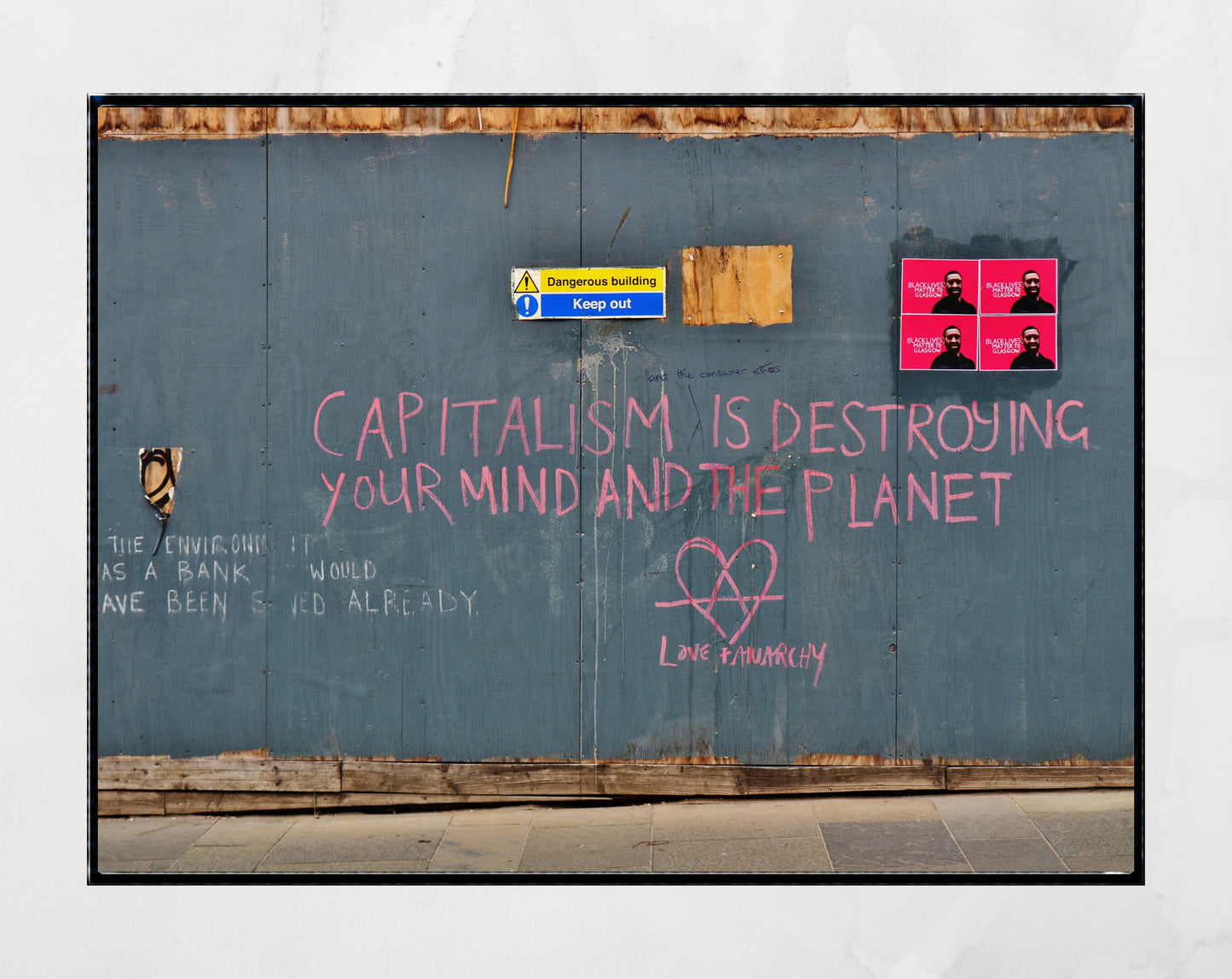 Anti Capitalist Anarchist Climate Change Art Poster