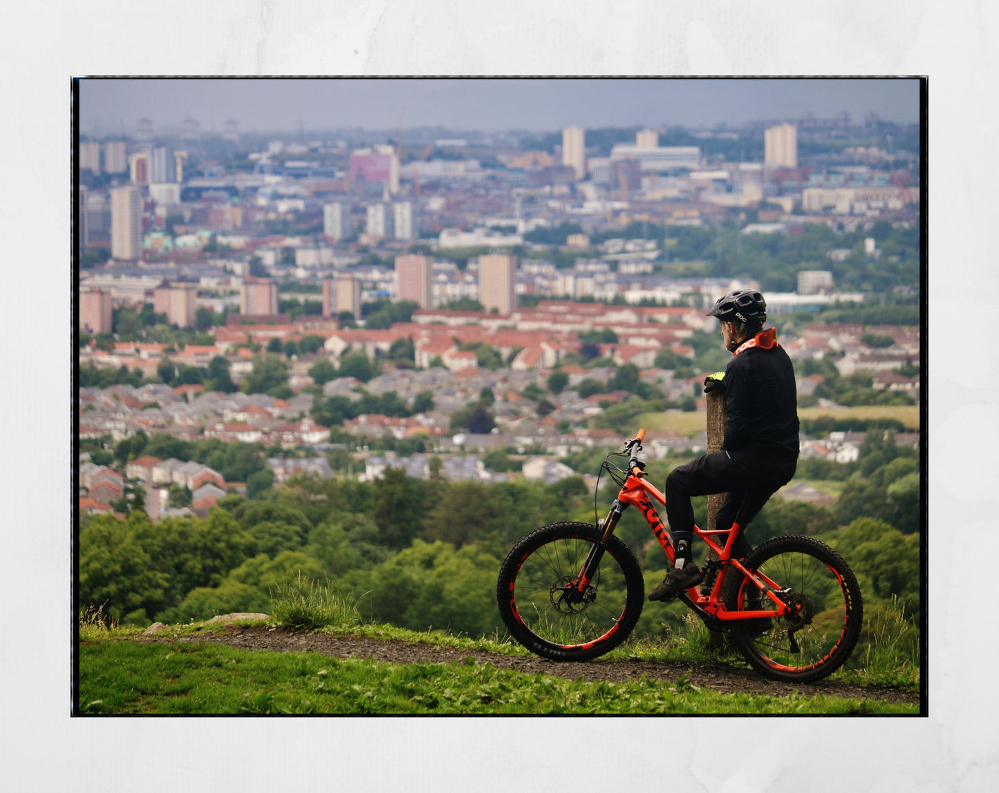 Glasgow Cyclist Cathkin Braes Photography Print