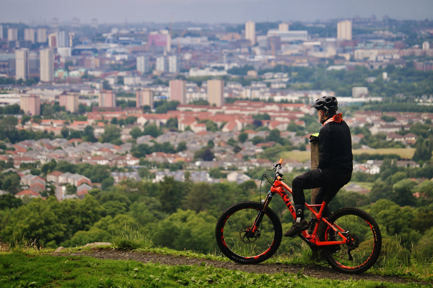 Glasgow Cyclist Cathkin Braes Photography Print