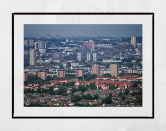 Glasgow Skyline Photography Poster