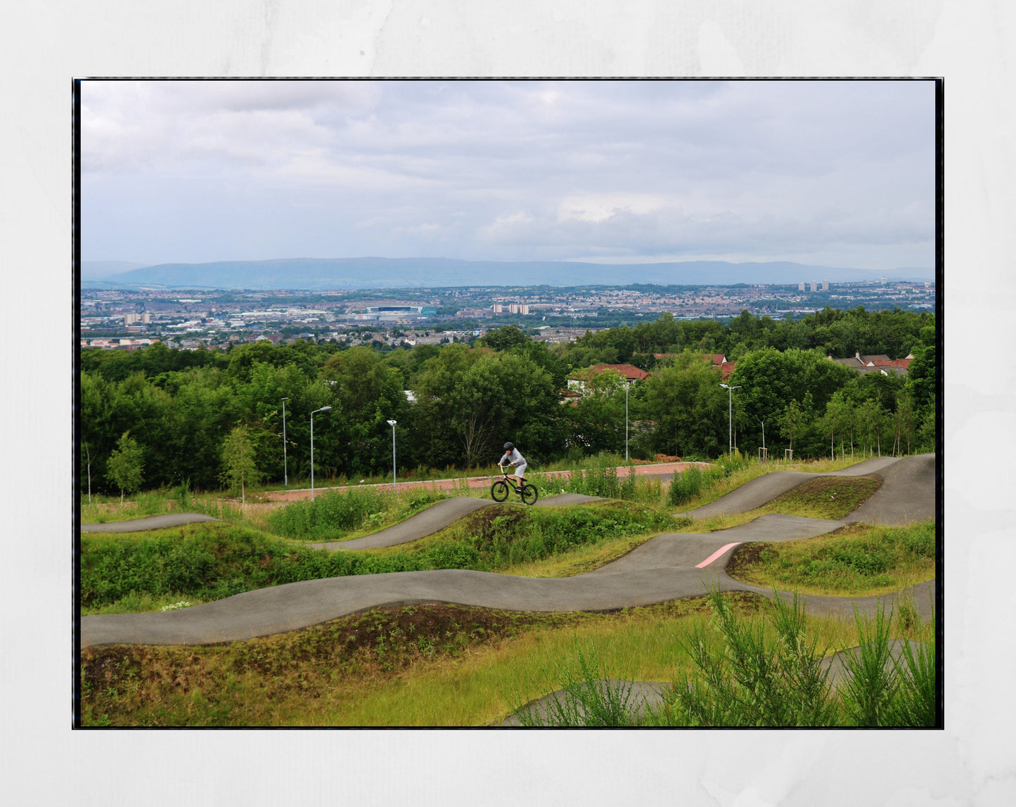 Glasgow Cathkin Braes Cyclist Photography Print