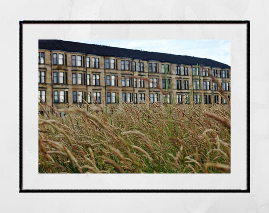 Glasgow Tenements Ibrox Photography Print