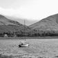 Isle of Arran Lochranza Scotland Landscape Black And White Photography Poster