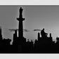 Glasgow Necropolis Graveyard Gothic Black And White Photography Print
