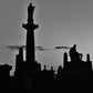 Glasgow Necropolis Graveyard Gothic Black And White Photography Print