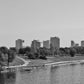 Vienna River Danube Black And White Photography Print