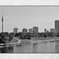 Vienna River Danube Black And White Photography Print