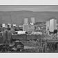 People Make Glasgow Skyline Black And White Photography Print