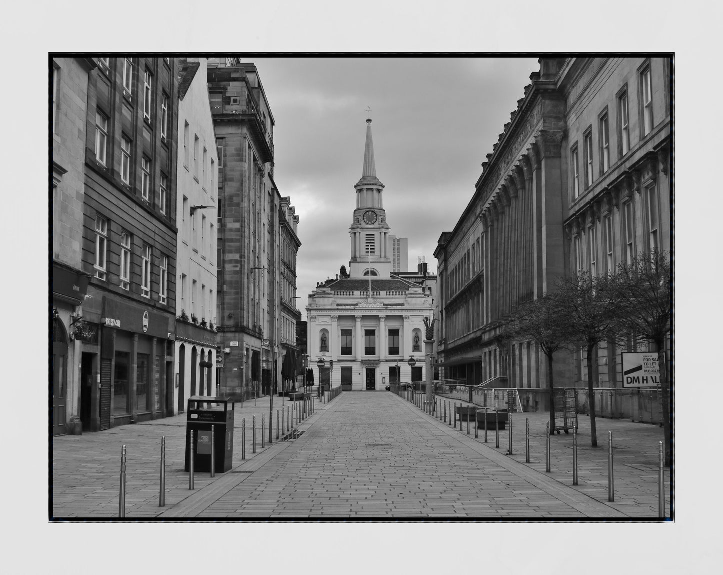 Glasgow Merchant City Black And White Photography Print