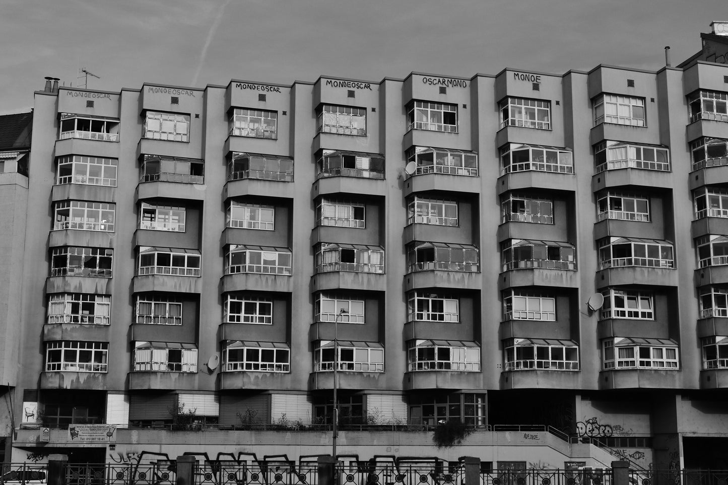 Vienna Brutalist Street Black And White Photography Print