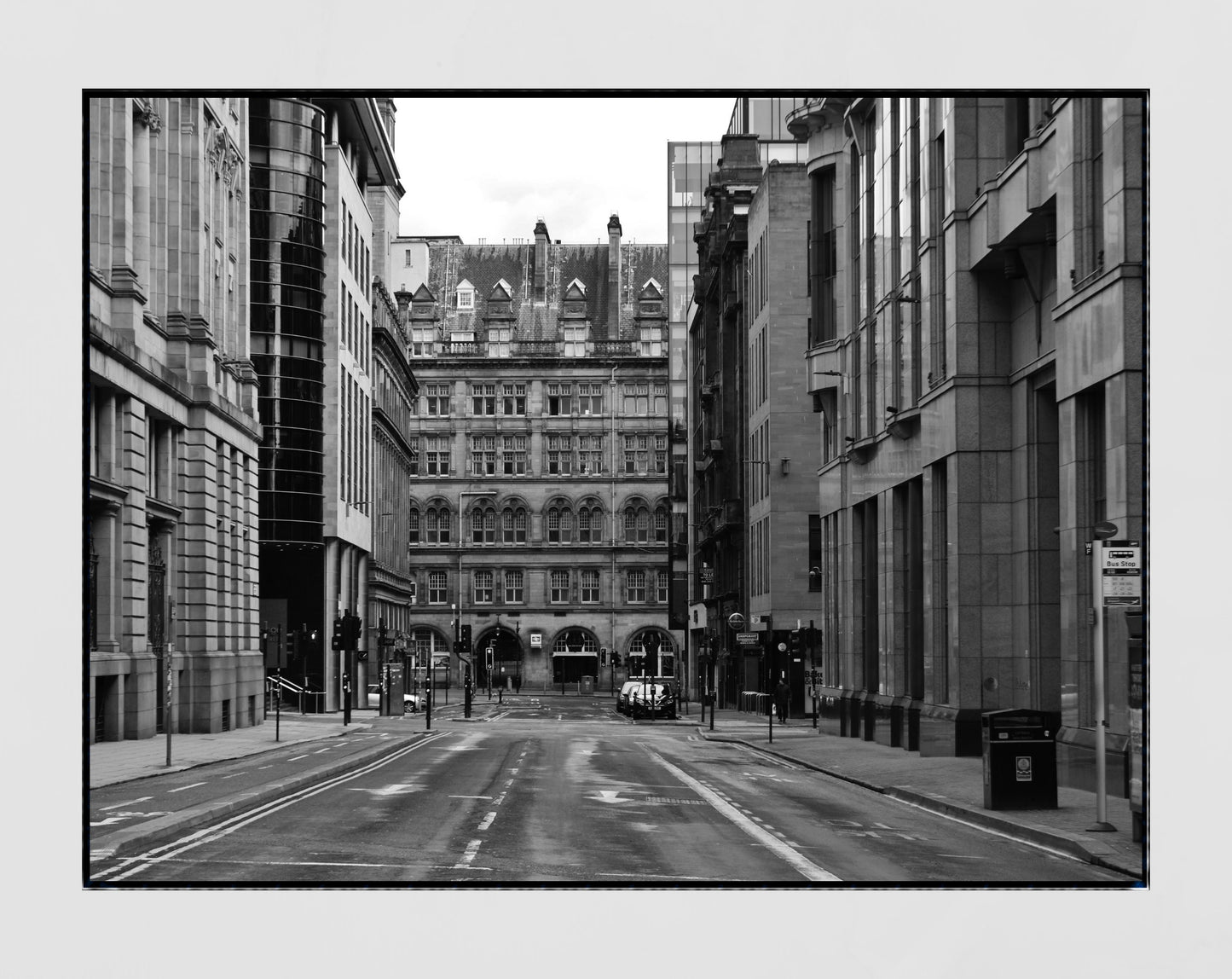 Glasgow Black And White Photography Poster