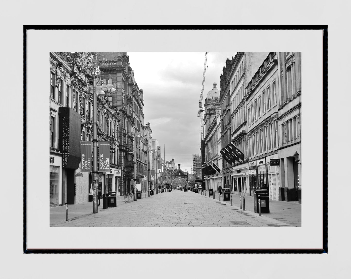 Glasgow Buchanan Street Black And White Photography Print