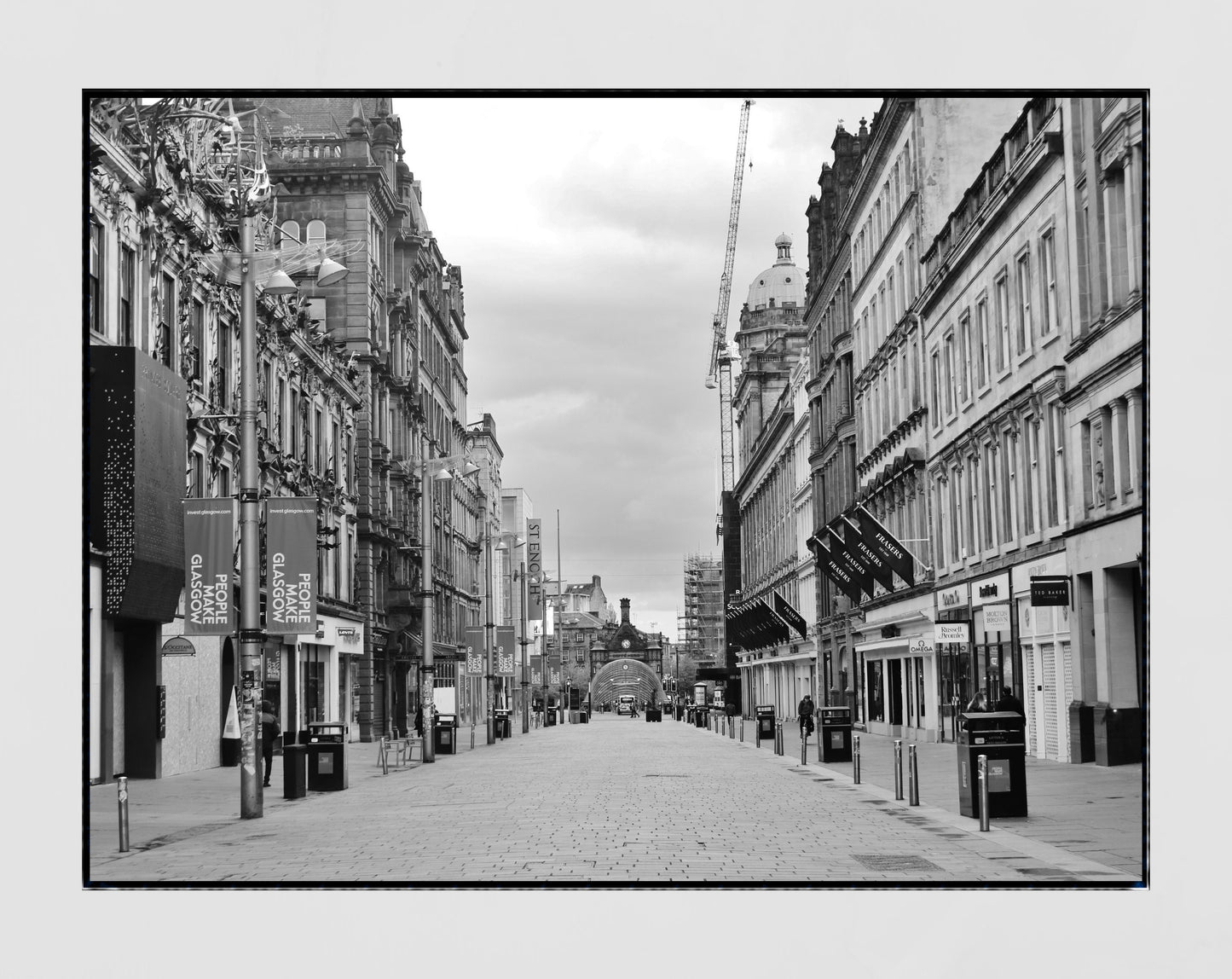 Glasgow Buchanan Street Black And White Photography Print