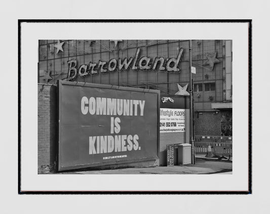 Glasgow Barrowlands COVID Coronavirus Black And White Photography Print