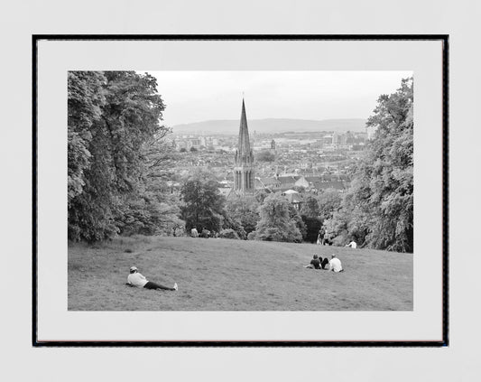 Glasgow Queen's Park Black And White Photography Poster