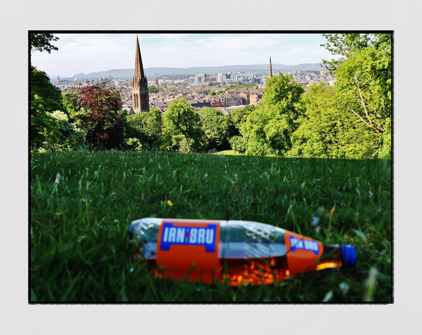 Glasgow Queen's Park Irn Bru Photography Poster