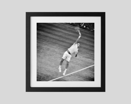 Roger Federer Poster Wimbledon Tennis Black And White Photography Print