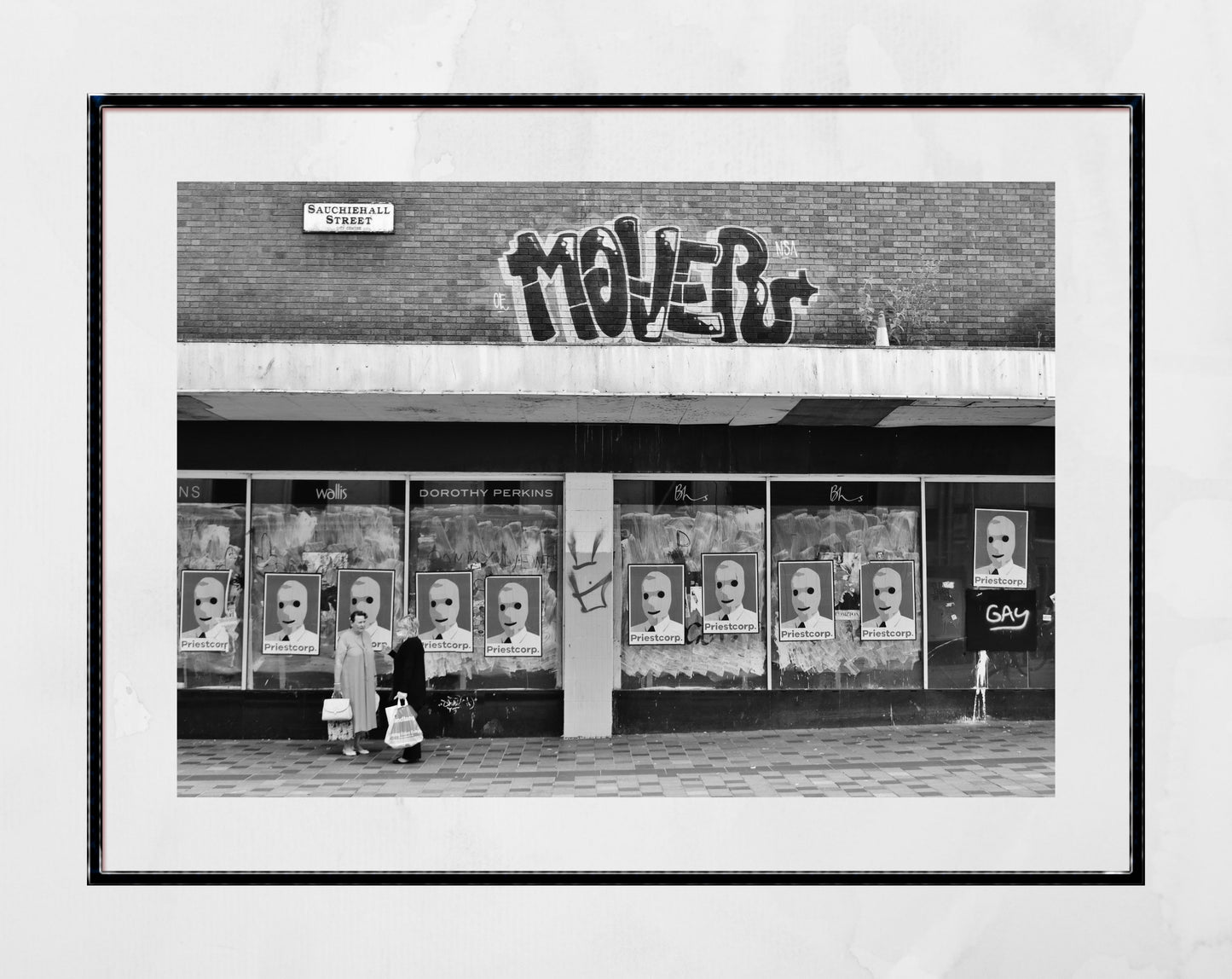 Glasgow Sauchiehall Street Black And White Photography Print