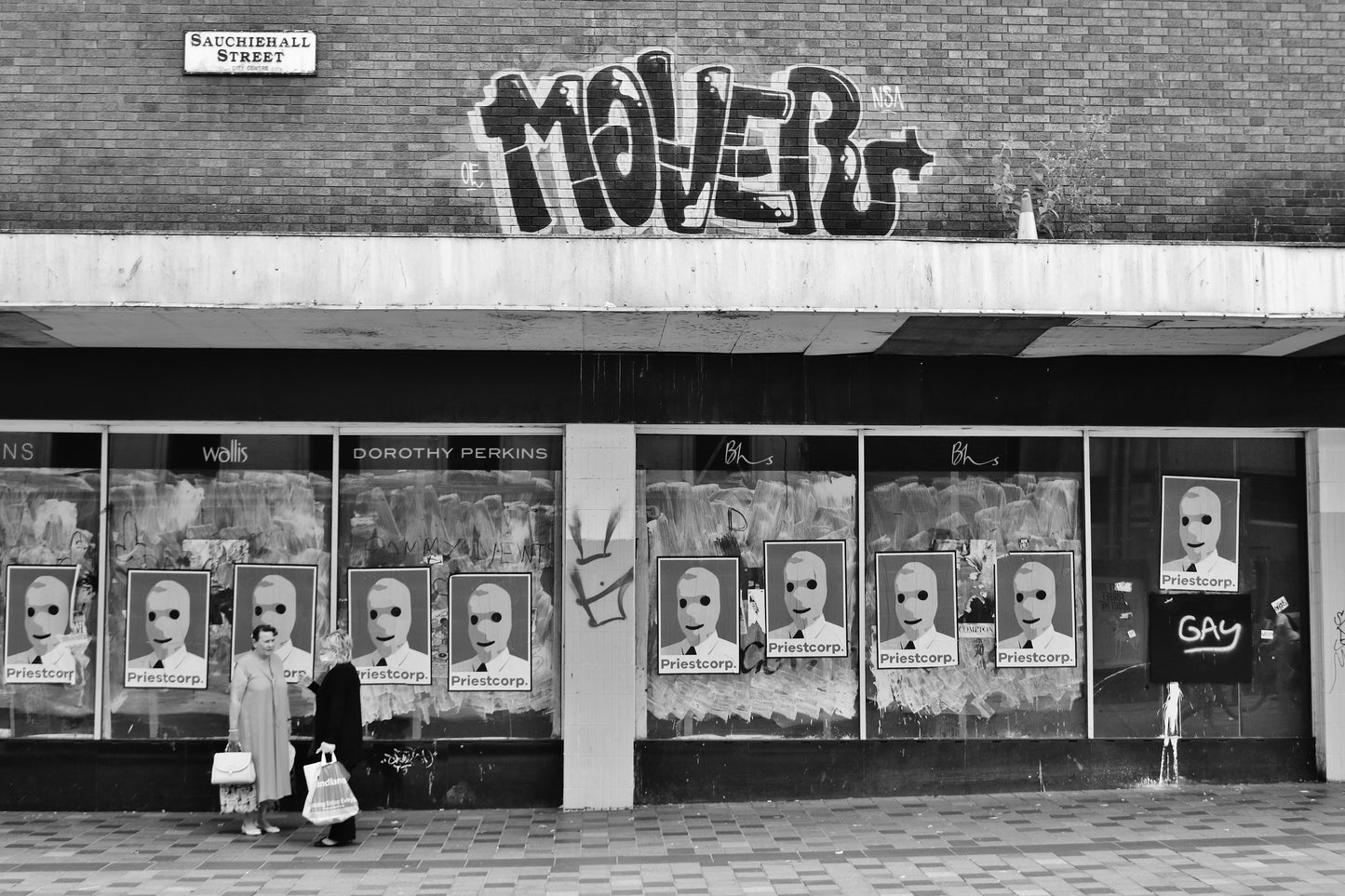 Glasgow Sauchiehall Street Black And White Photography Print