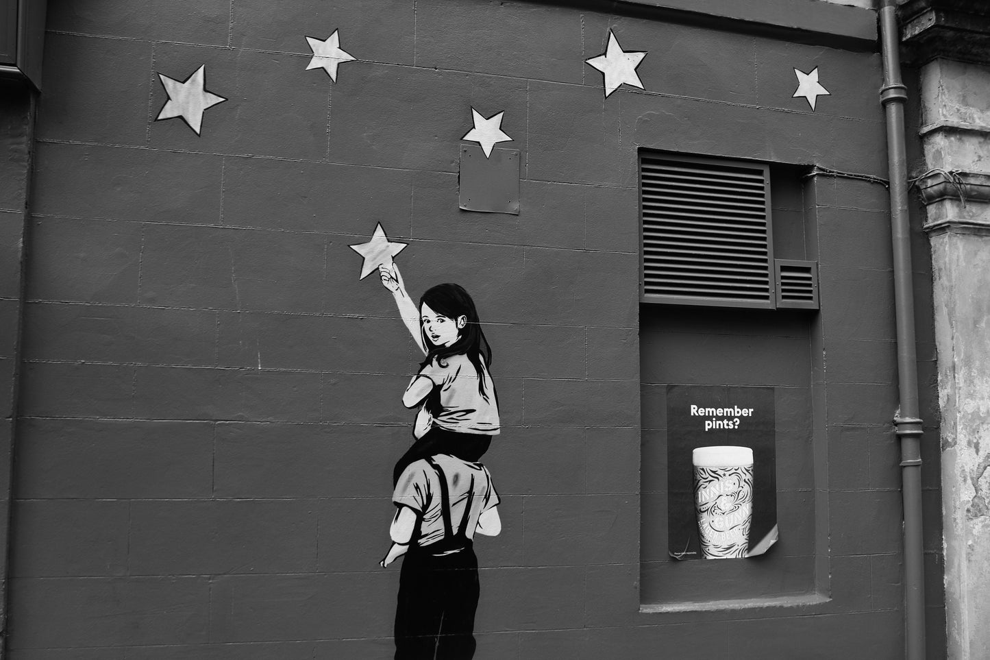 EU Brexit Coronavirus Lockdown 2020 Street Art Black And White Photography Print