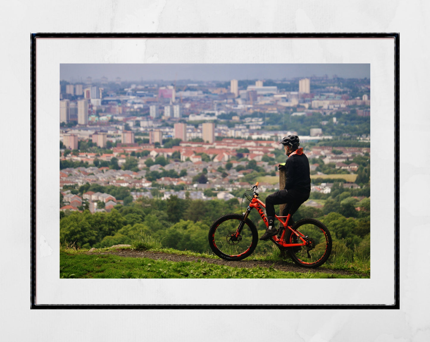 Glasgow Cyclist Cathkin Braes Photography Print