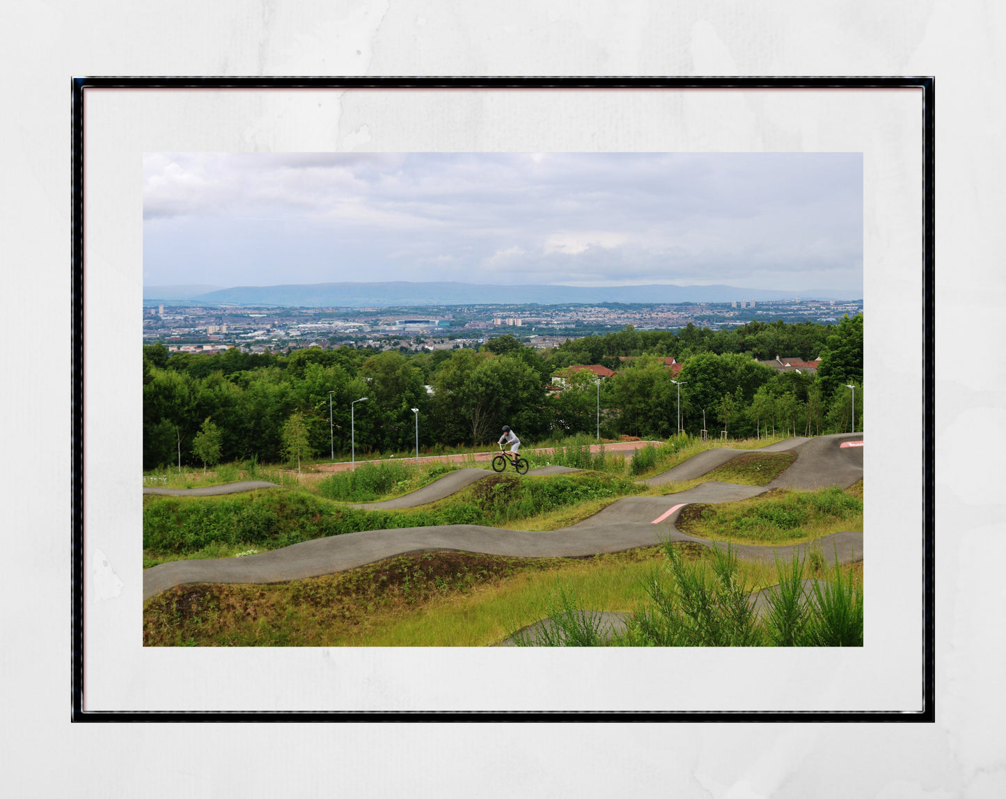 Glasgow Cathkin Braes Cyclist Photography Print