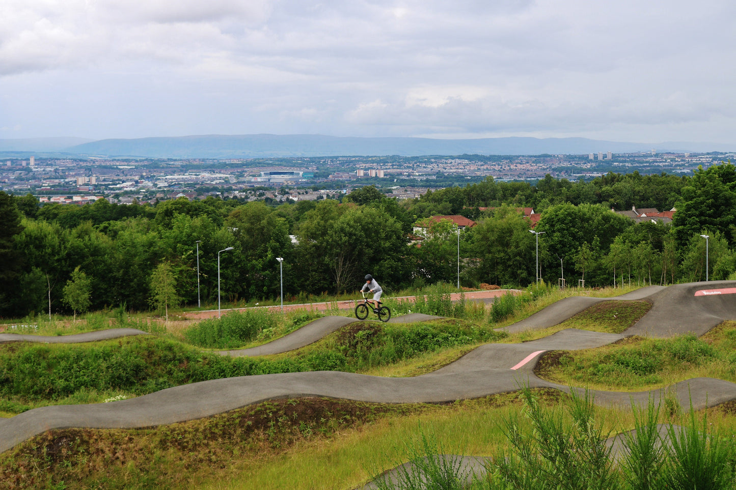 Glasgow Cathkin Braes Cyclist Photography Print