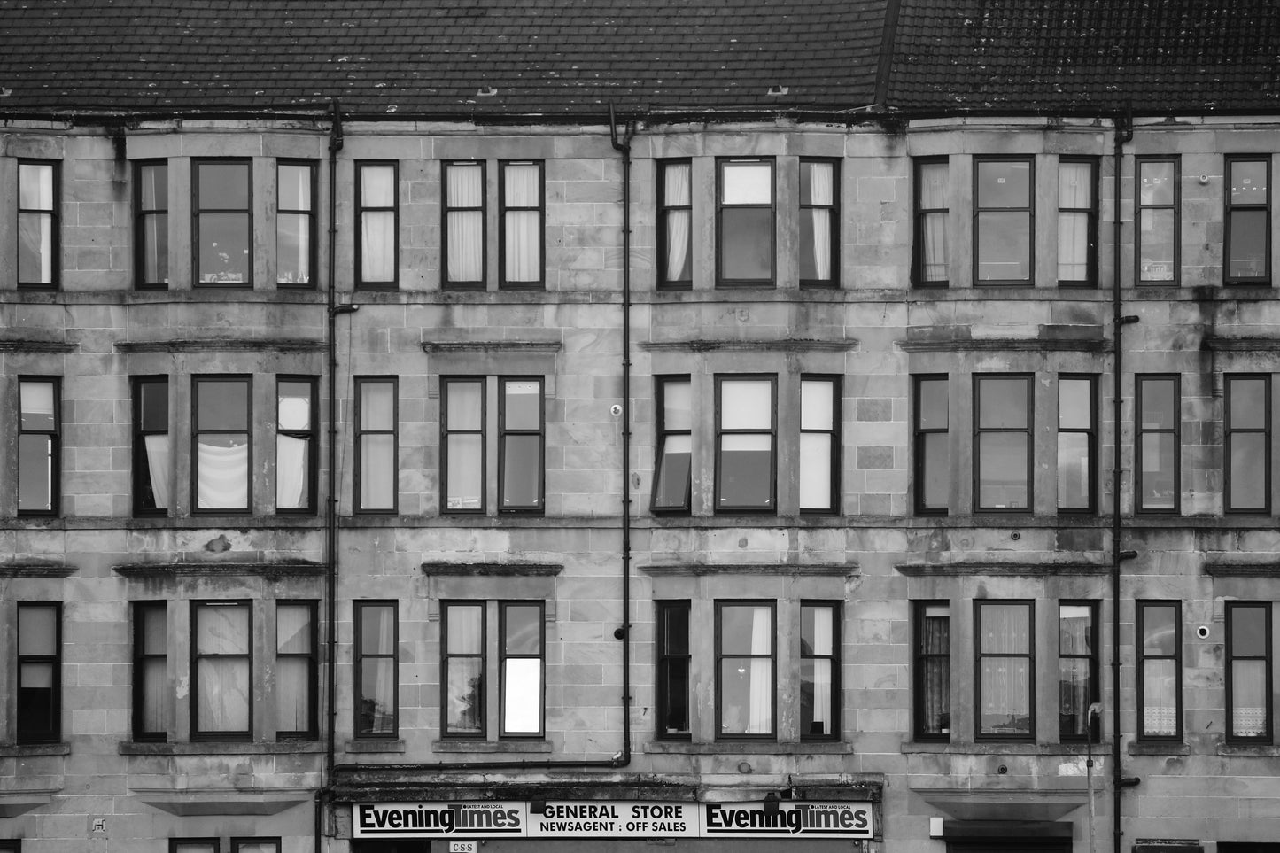 Glasgow Tenements Ibrox Black And White Photography Wall Art