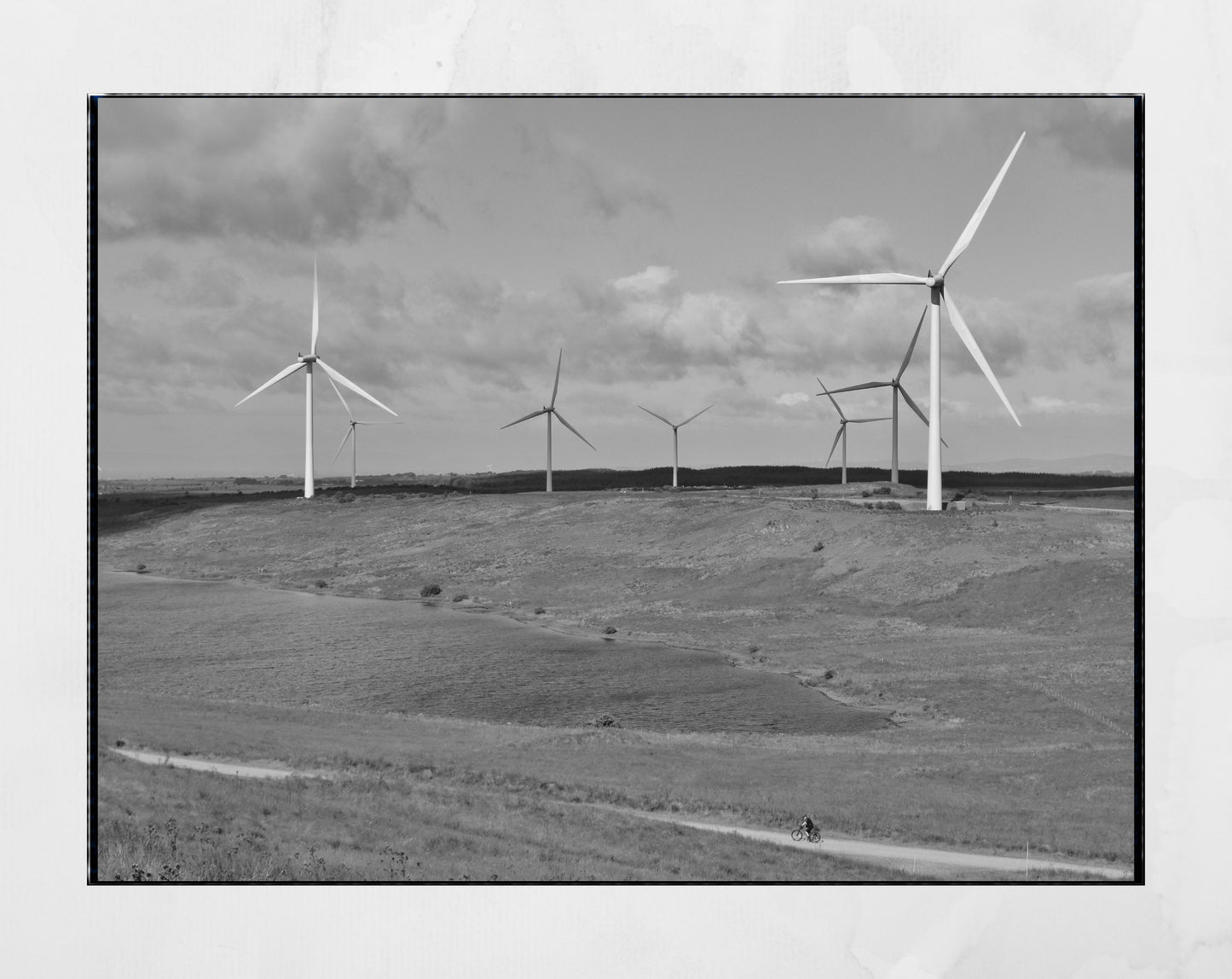 Whitelees Wind Farm Black And White Photography Print