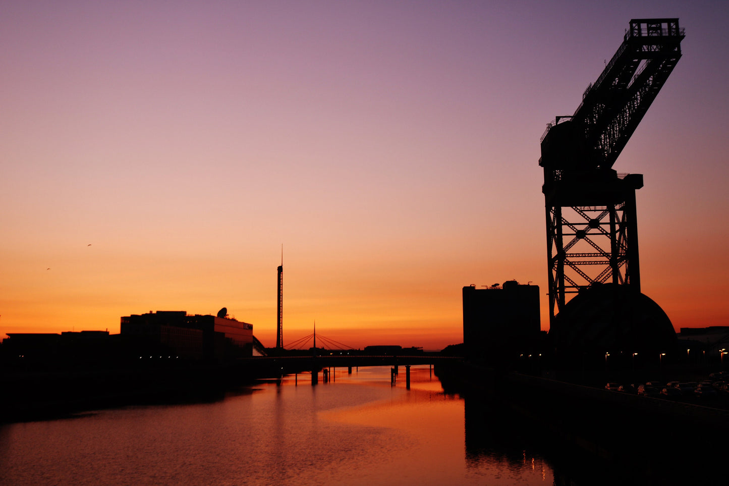 Glasgow Photography Print River Clyde Finnieston Crane Sunset Wall Art