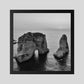 Beirut Lebanon Pigeon Rocks Black And White Photography Print
