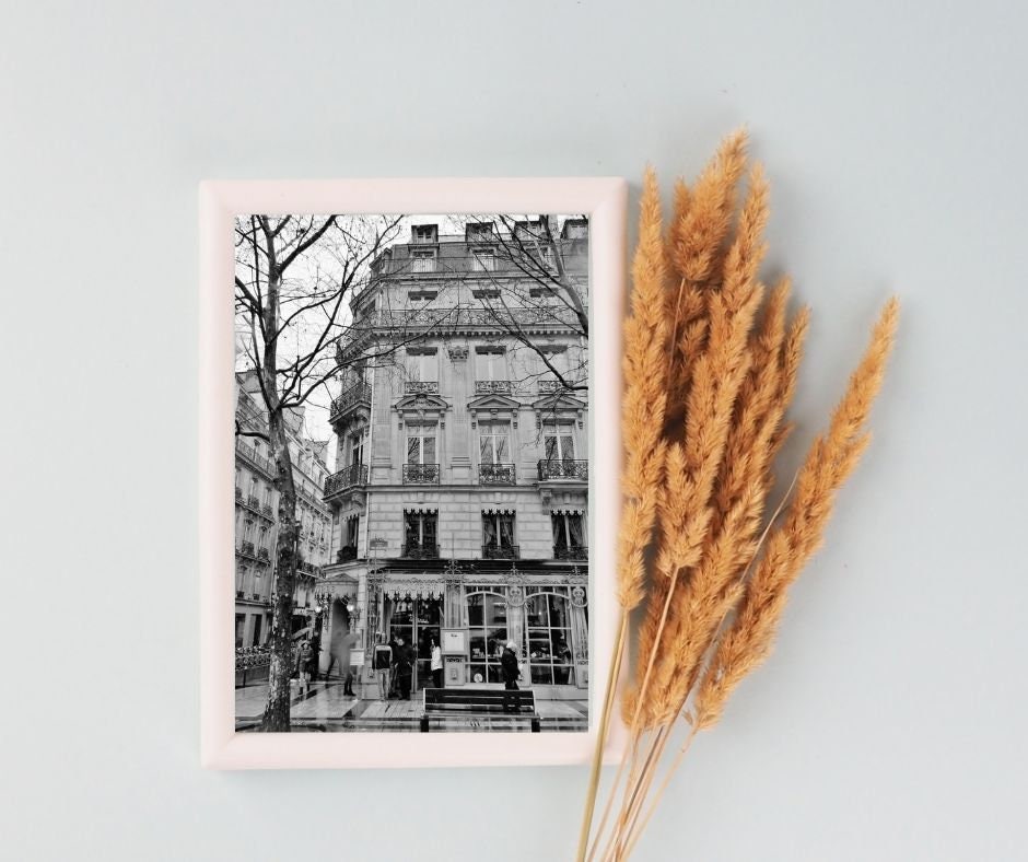 Laduree Paris Print Black And White Photography