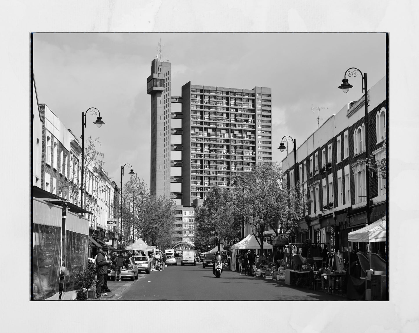 Trellick Tower Poster Brutalist Wall Art Notting Hill Black And White Print