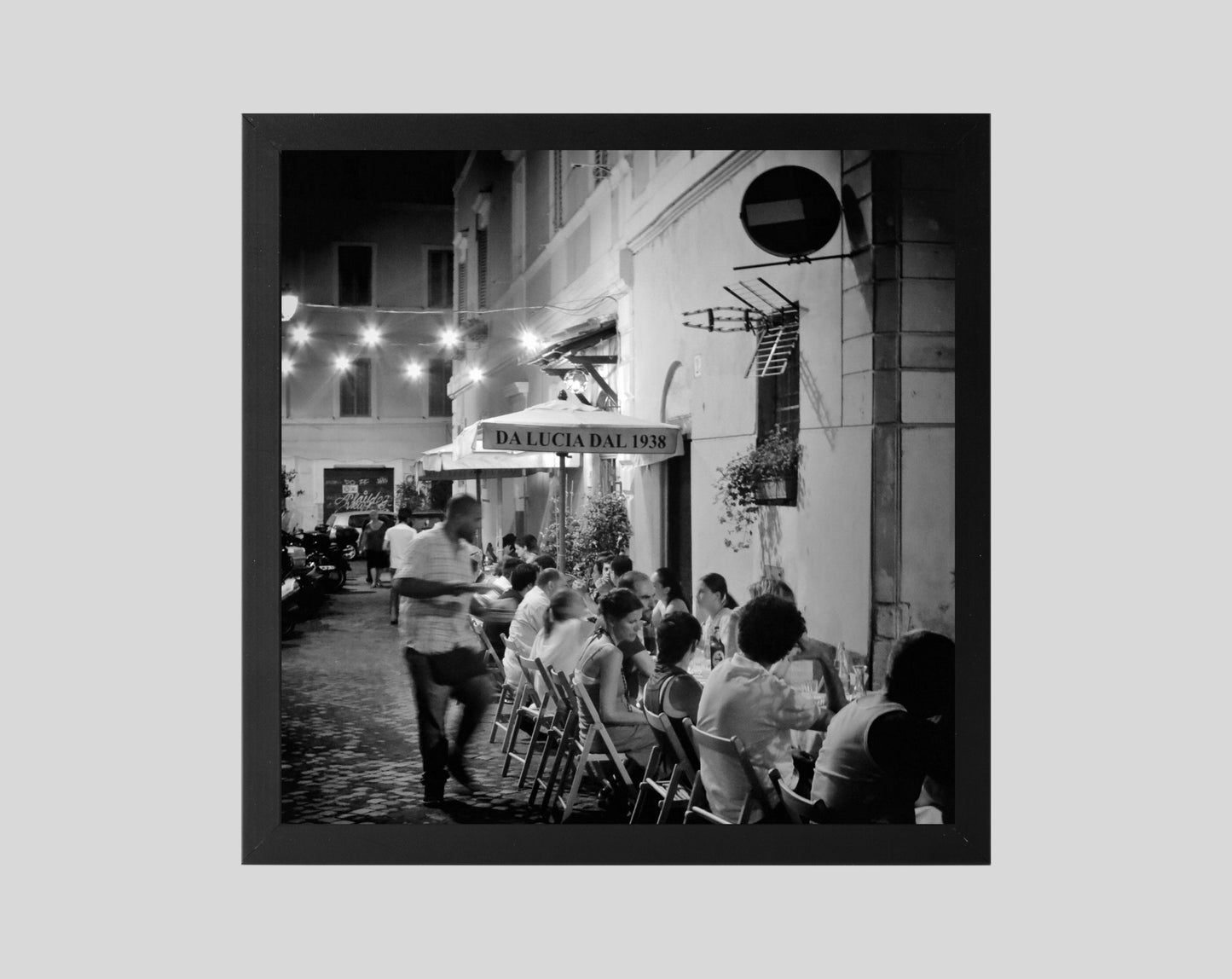 Trastevere Rome Black And White Photography Print