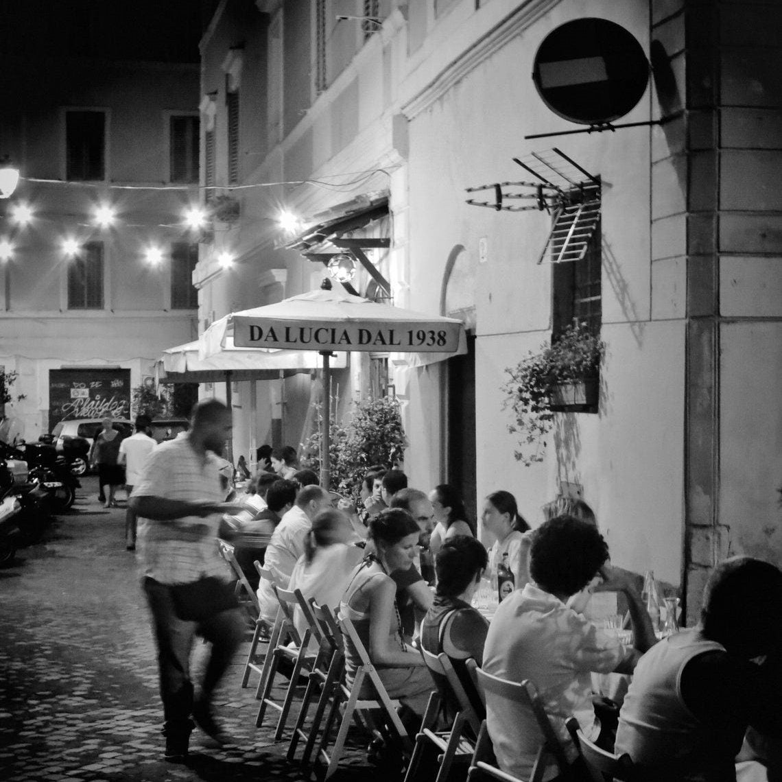 Trastevere Rome Black And White Photography Print