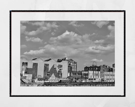 Hackey Wick London Black And White Photography Print