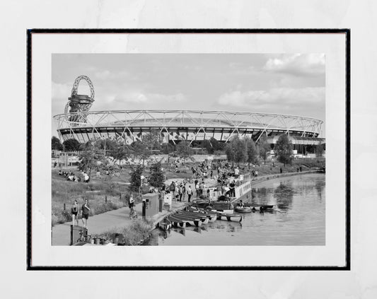 Hackey Wick London Olympic Stadium Black And White Photography Print