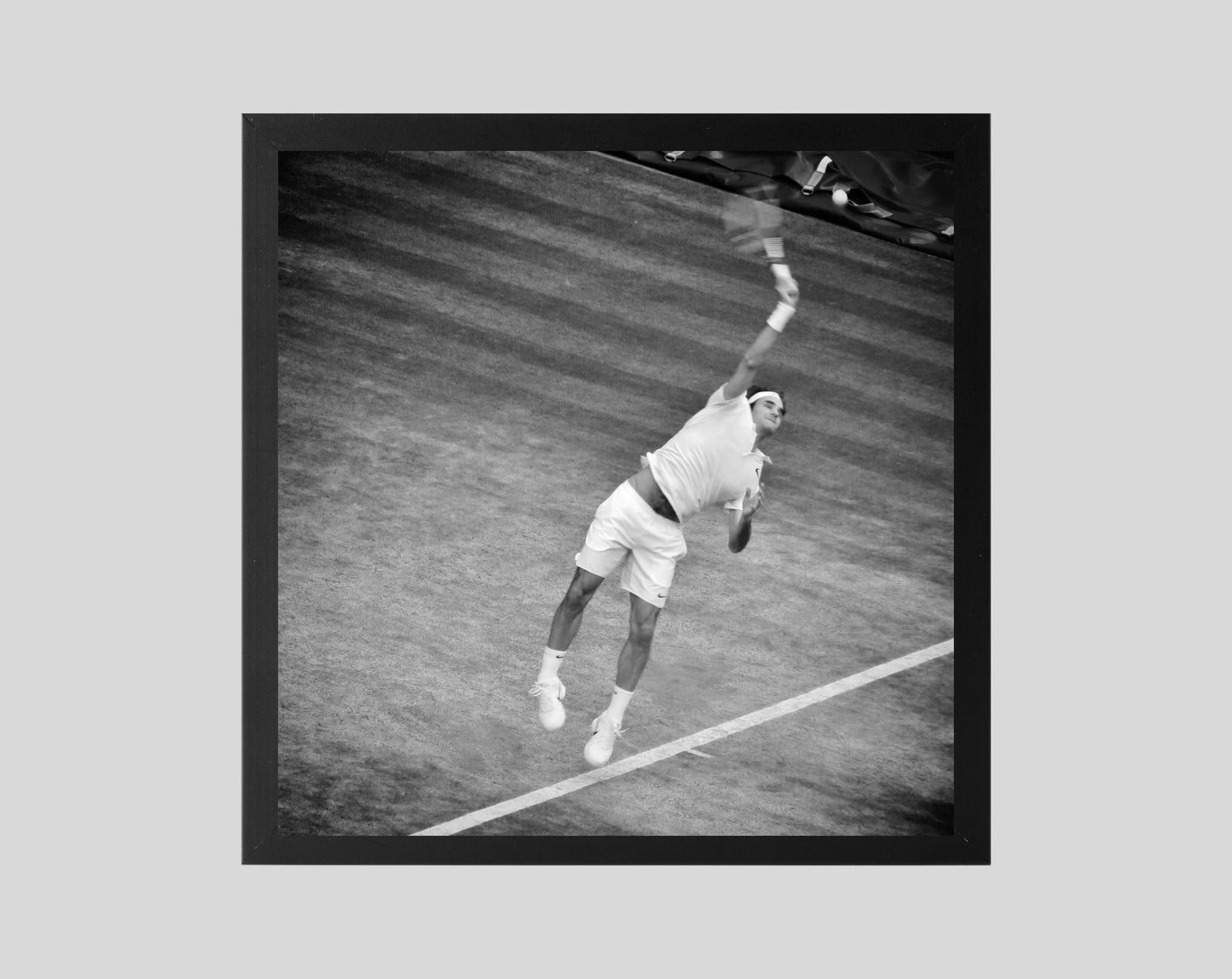 Roger Federer Poster Wimbledon Tennis Black And White Photography Print