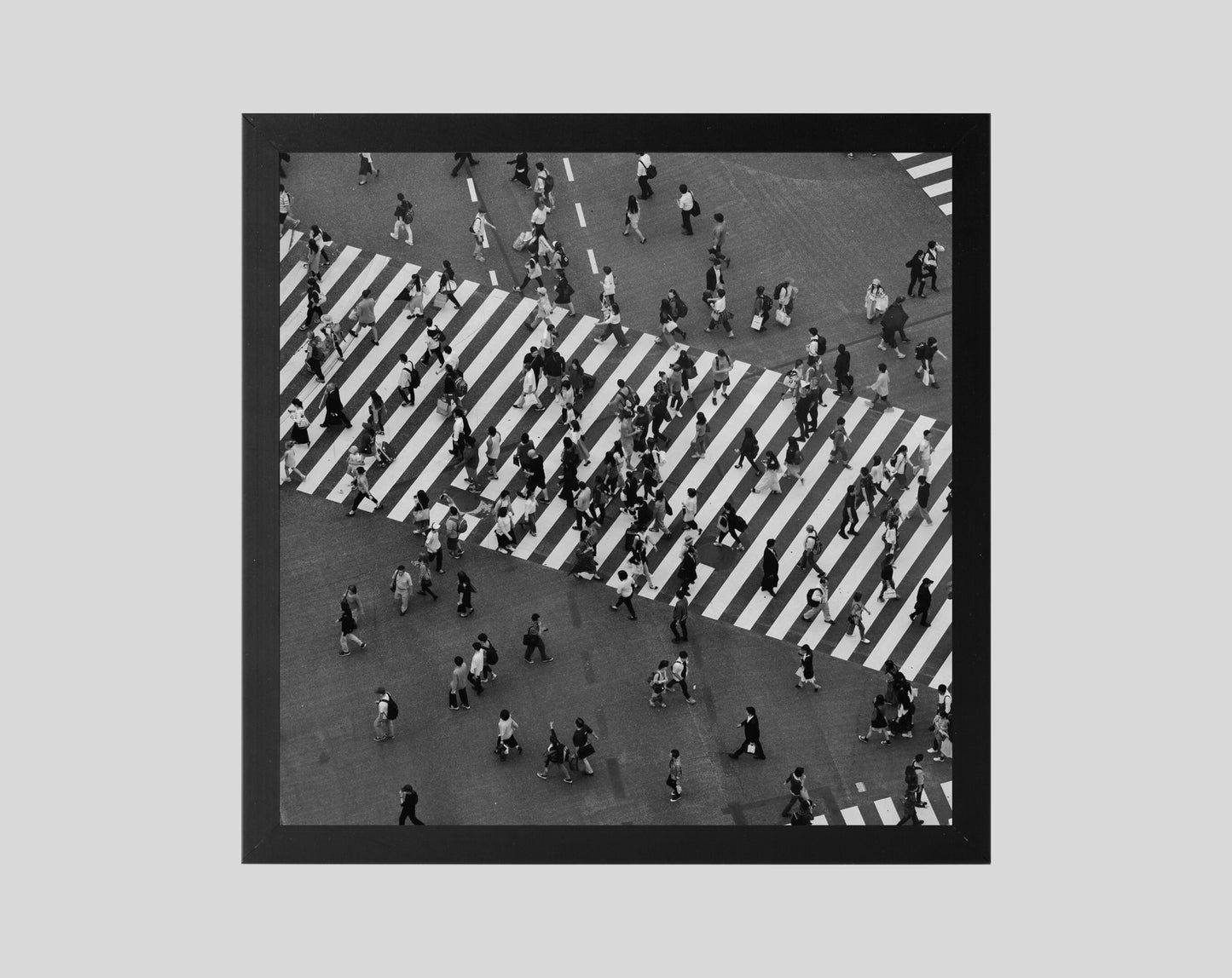 Shibuya Crossing Tokyo Black And White Photography Print