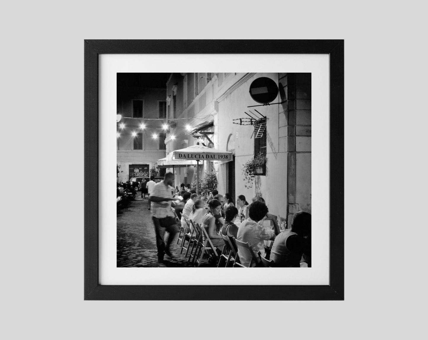 Trastevere Rome Black And White Photography Print