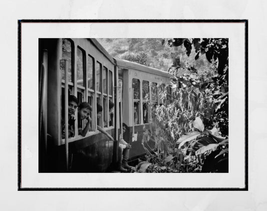 India Matheran Toy Train Black And White Photography Print