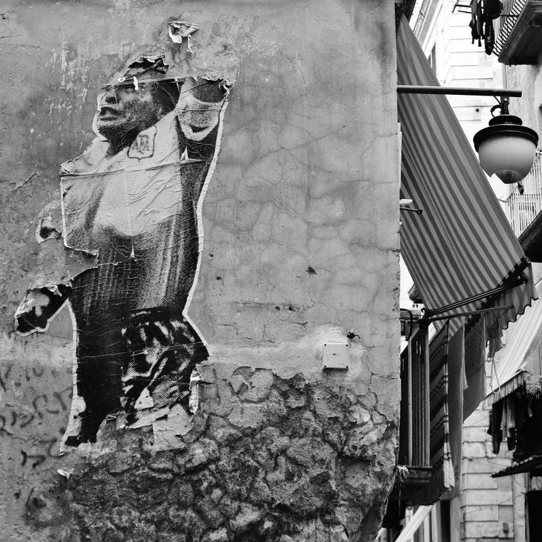 Maradona Black And White Naples Nine Gallery Wall Prints