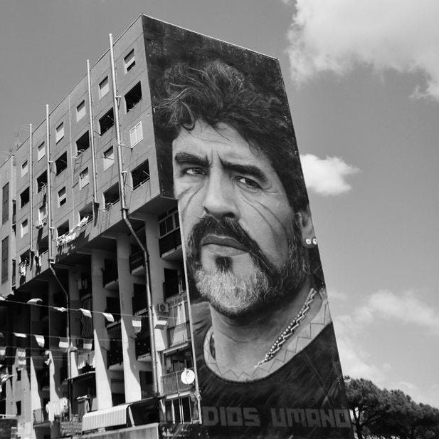Maradona Black And White Naples Nine Gallery Wall Prints