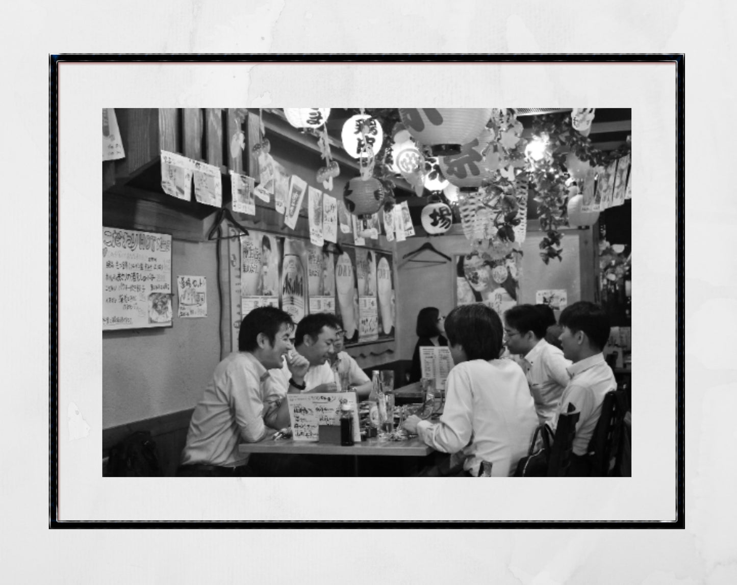 Japan Poster Tokyo Izakaya Black And White Photography Print