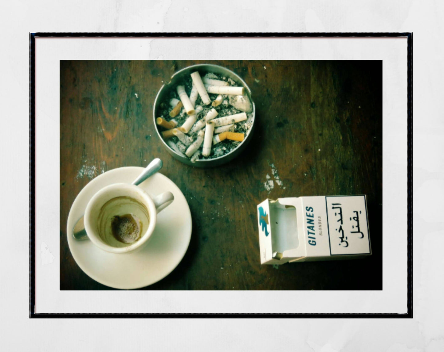 Beirut Photography Print Coffee And Cigarettes Poster